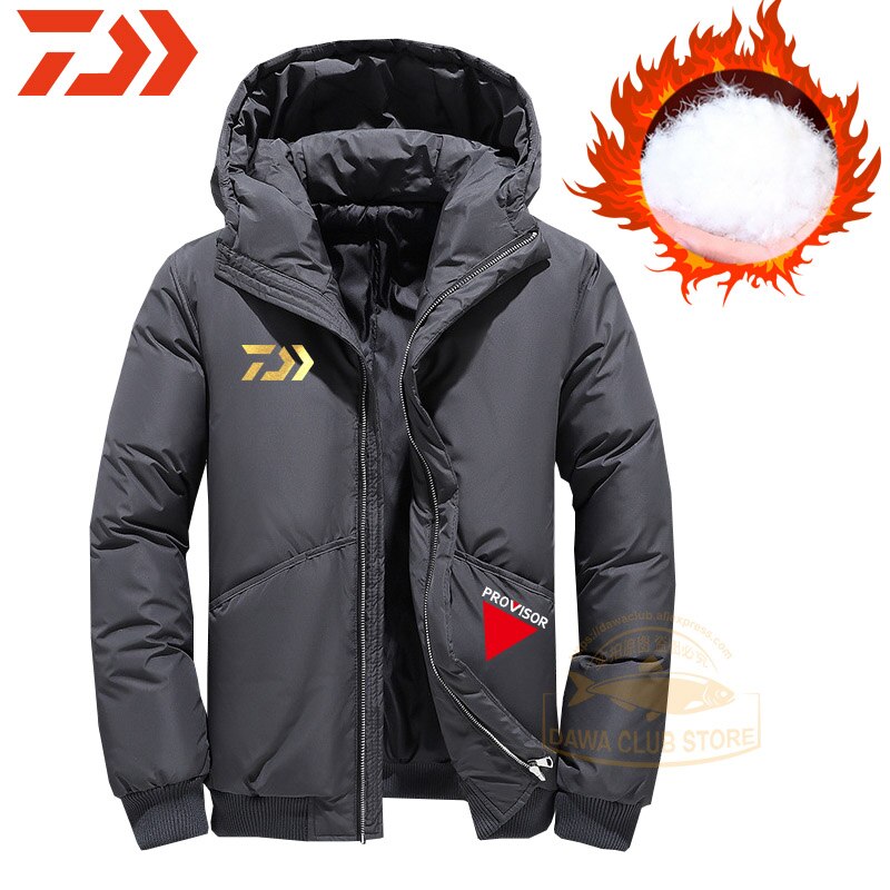 Dawa visjack winter fietsviskleding donsjacks visjas fietsjack windjack warme winterkleding: 4xl / Man 2