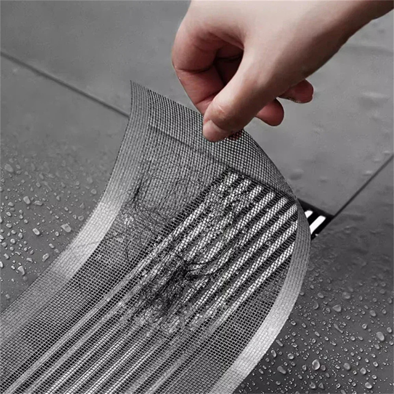 Desagüe de ducha cortable, pegatinas autoadhesivas para drenaje de suelo, malla desechable, filtro de pelo para fregadero de cocina y baño