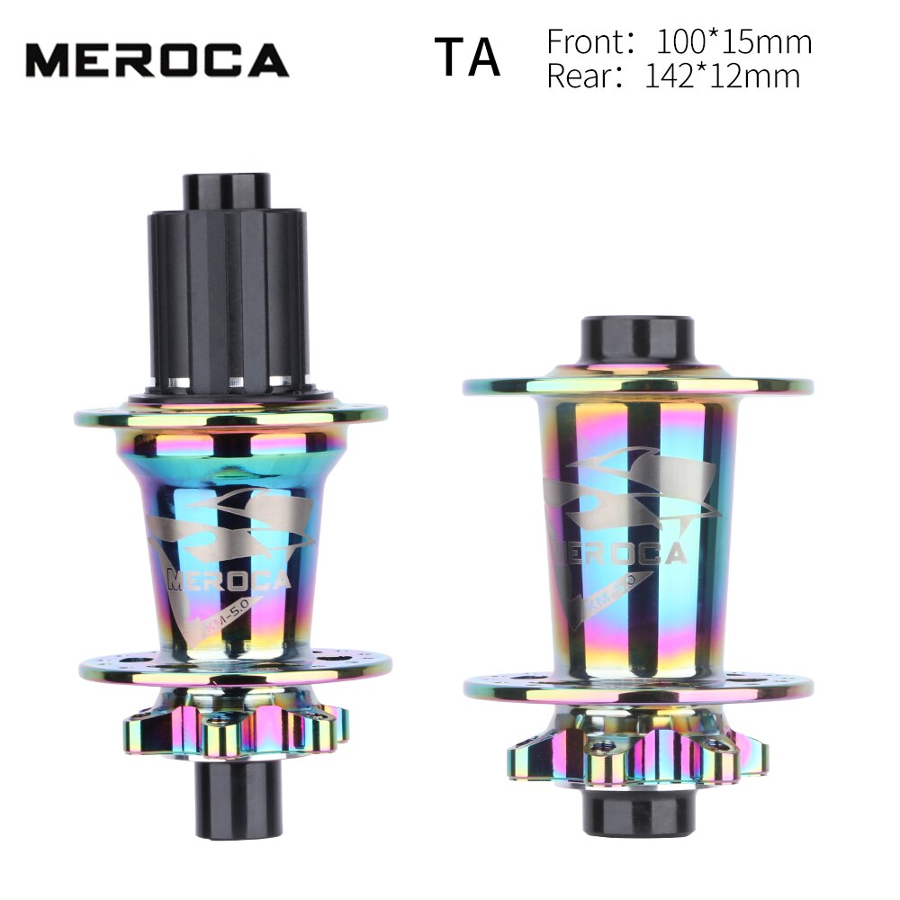 MEROCA km-5.0 Mtb Mountain Bike Hub 32 Holes 5 Bearing 8/9/10/11 Speed Front Rear Qr Or Thru Aluminum Alloy Bicycle Hubs: Colour TA Hub 1 Pair
