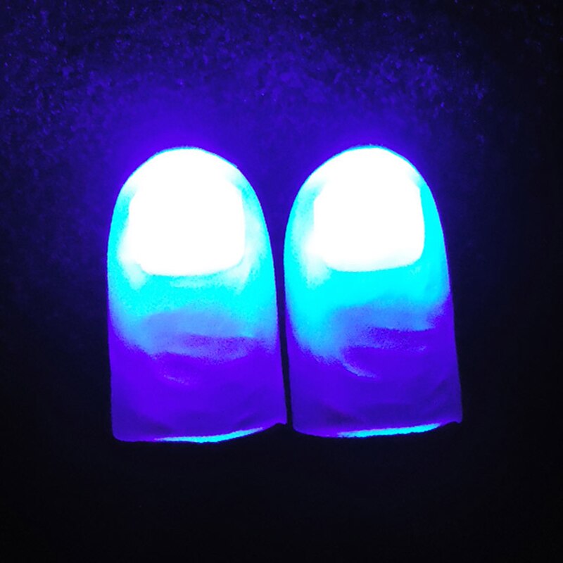 1 paio di Luci su Giocattoli Pollice trucchi di magia Giocattoli per Halloween Del Partito di Spettacolo di Magia di Gomma Dito Pollice illusione Magia di Strada oggetti di scena: Blu