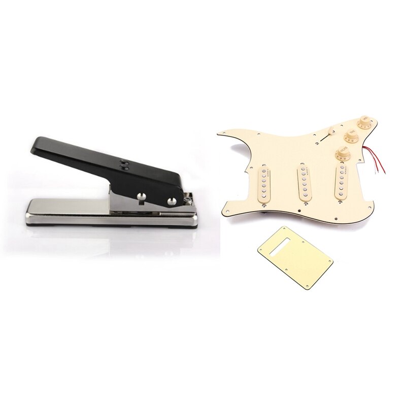 Gitaar Plectrum Maker Pick Punch Card Cutter Met Geladen Voorbedraad Sss Alnico 5 Alnico V Pickups Slagplaat Set