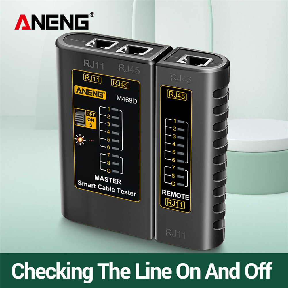 ANENG M469D Cable lan tester Network Cable Tester RJ45 RJ11 RJ12 CAT5 UTP LAN Cable Tester Networking Tool network Repair