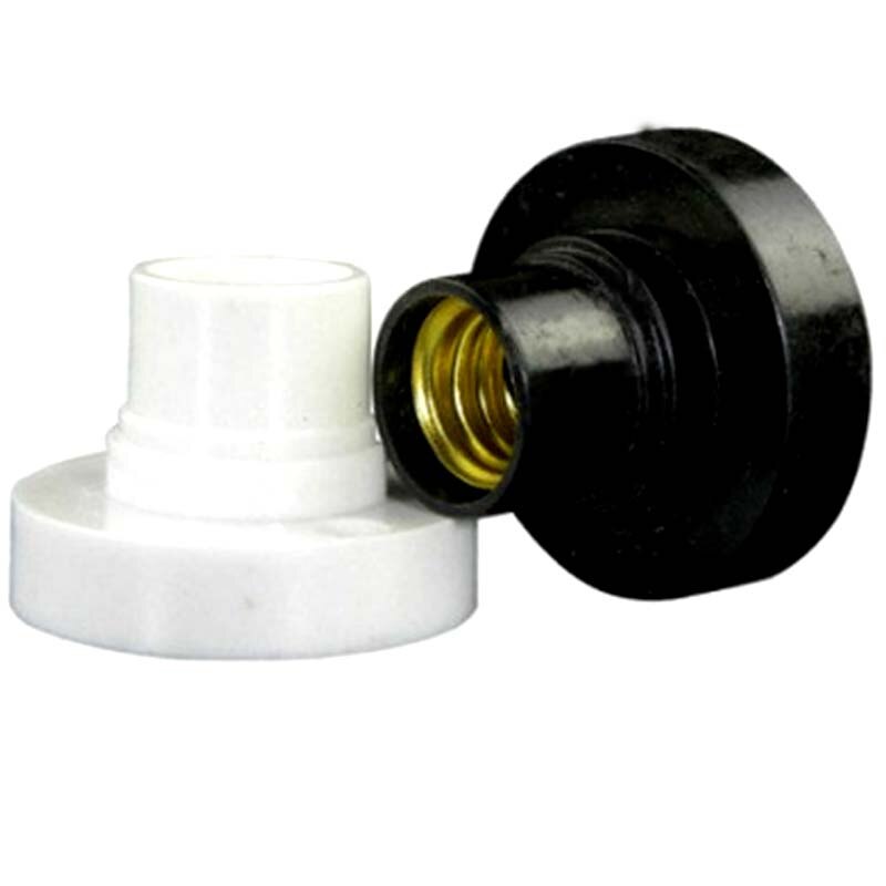 10pcs E14 Zwart Wit 6A 220V Conversie Platte Lamphouder Lamp Schakelaar Milieubescherming PBT Grote Schroef Te kleine Schroef