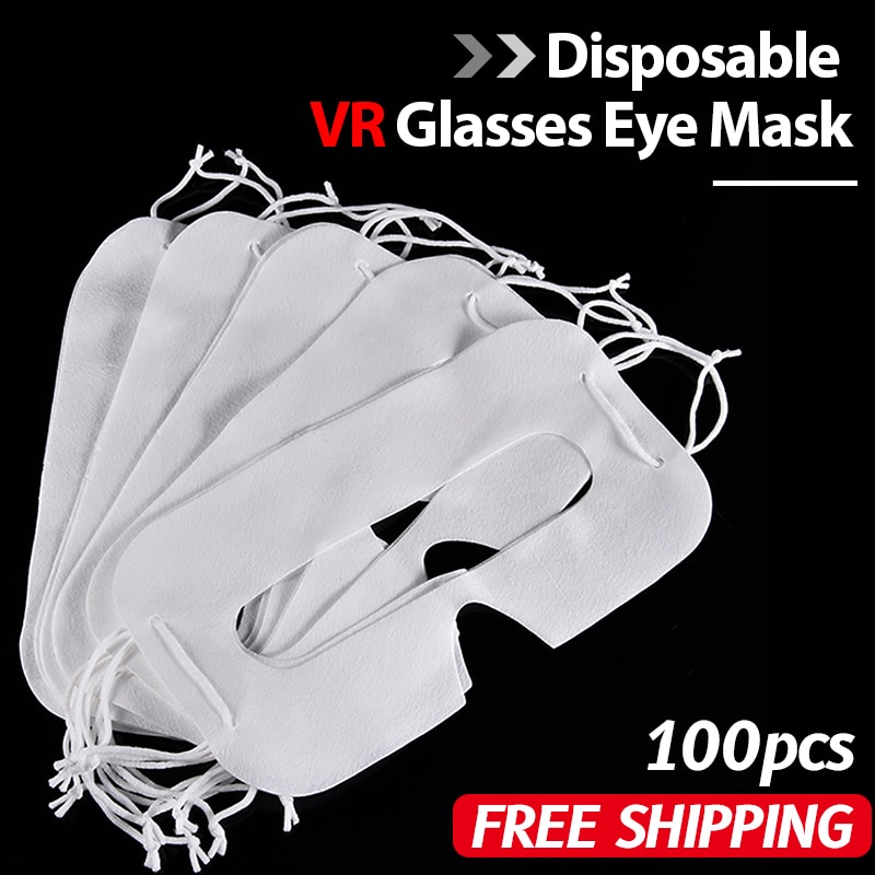 100PCS VR Glasses Accessories Hygiene Eye Pad for HTC Vive PlayStation 3D Virtual Reality Glasses Absorbing Disposable Face Mask