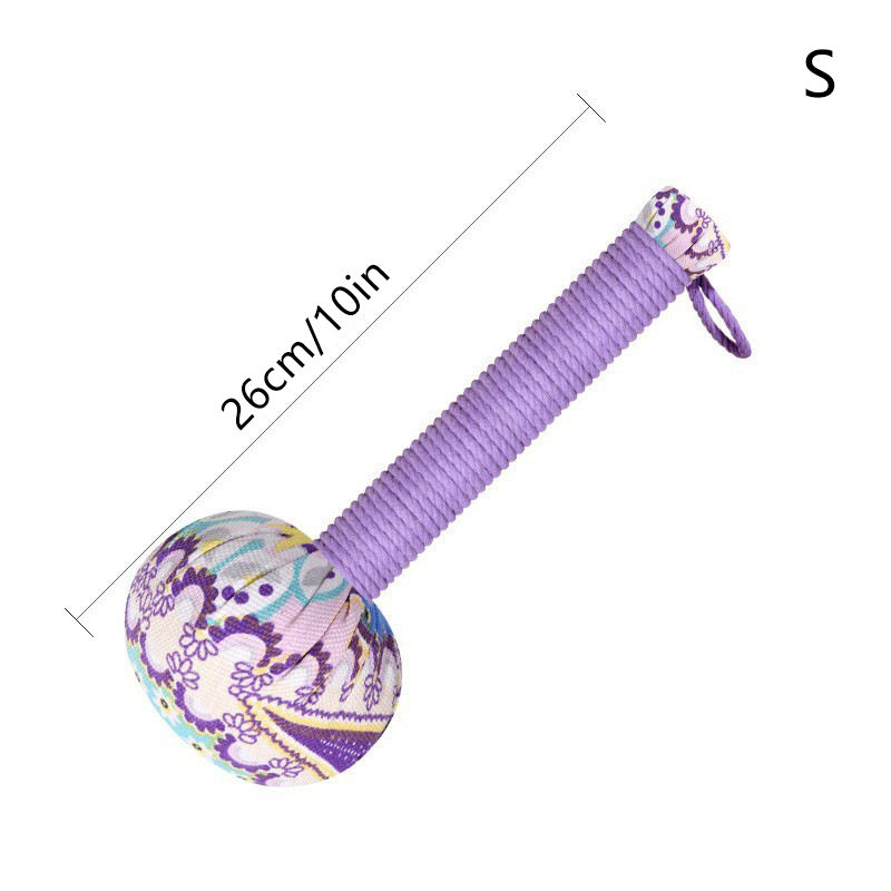 26/33cm Long-Handled Wormwood Massage Hammer For Lymphatic Drainage - Manual Full Body & Back Relief, Stress Reduction: Red