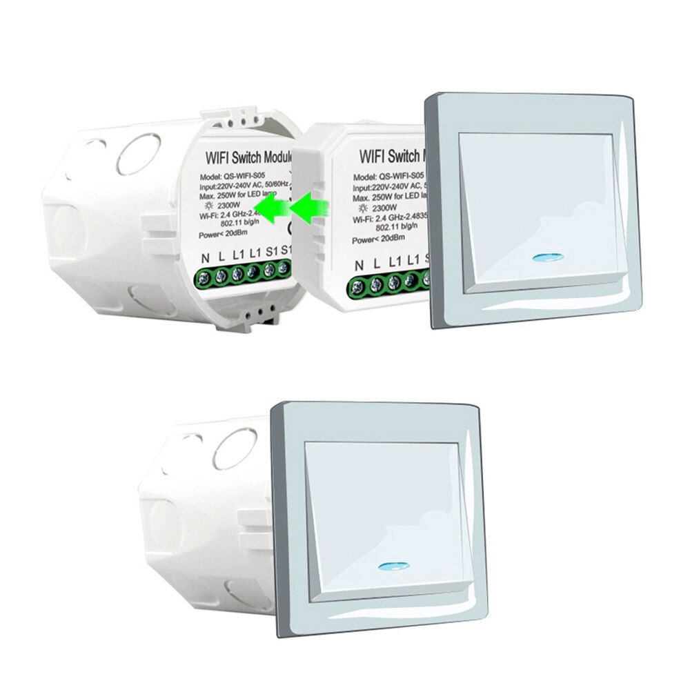 Tuya WiFi Intelligent Module Switch Modification Module Home DIY Tool APP/Voice Control Compatible with Alexa Google Home