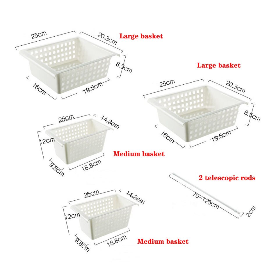 Telescopic Storage Rack Free Combination Kitchen Cabinet Under The Sink Shelf Bathroom Layered Rack: E