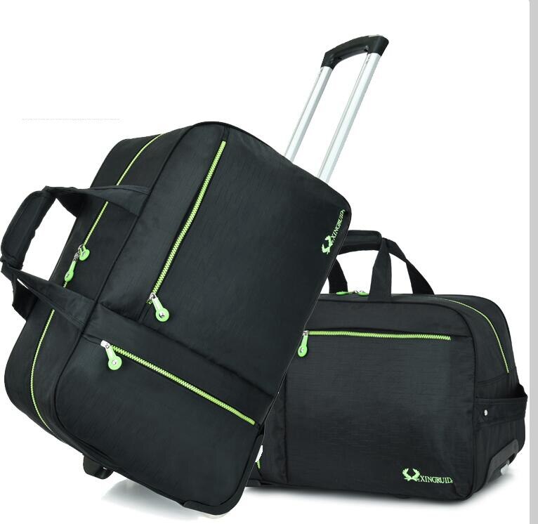 carry on luggage Rolling bag wheeled trolley bag Travel Luggage Bag Travel Boarding bag with wheel travel cabin Baggage suitcase: 22 inch black 1 pcs