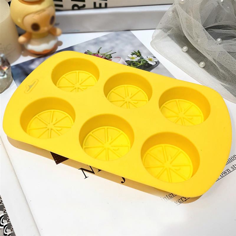 Frugtformet silikoneform vandmelon citron jordbær ananas gør-det-selv 6 hulrum slikkageform til fondant-chokoladebagning