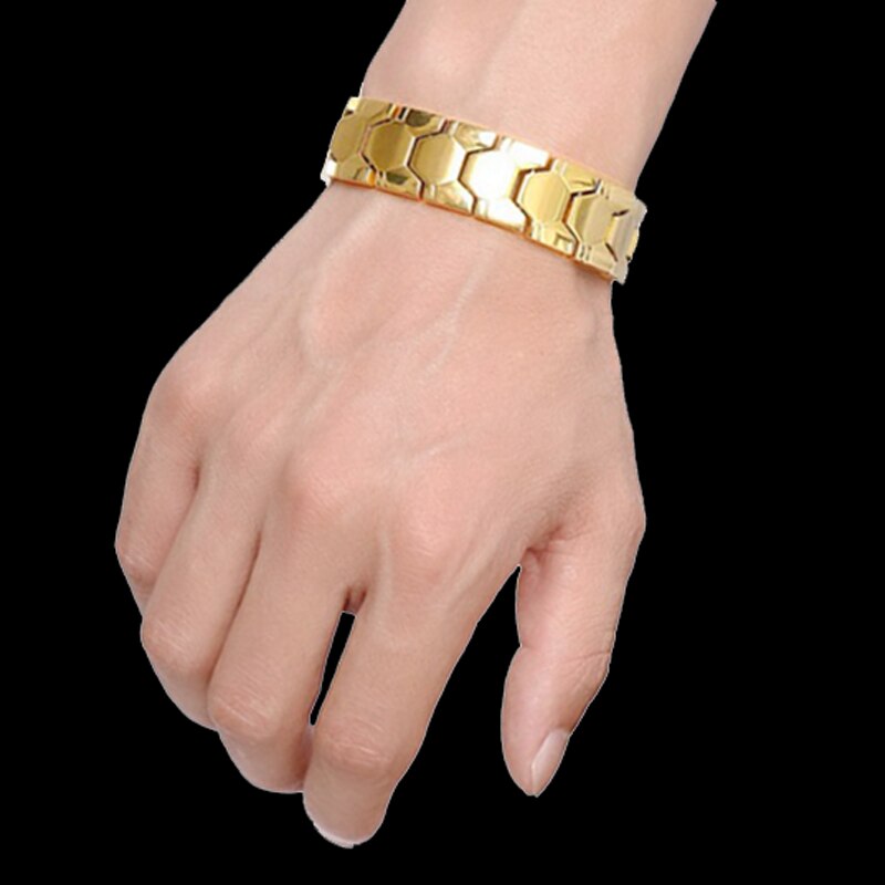 99.99% Pure Germanium Gezondheid Armband Voor Mannen Vrouwen Korea Populaire Rvs Magnetische Toermalijn Energie Power Sieraden