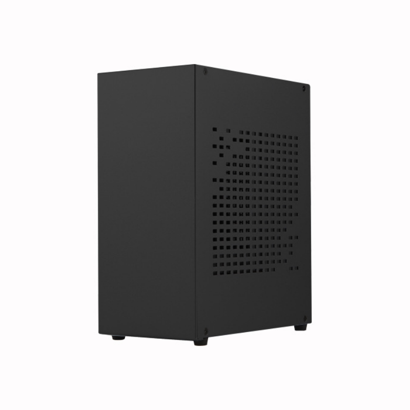 Mini-itx-Schreibtisch-gehäbenutzen aus Aluminium, Mini-itx-Schreibtisch-Rucksack, computergehäbenutzen kompatibel mit Mini-grafikkarten: Schwarz