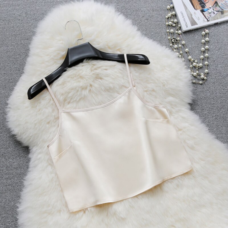 basique rafraichissant crop top debardeur femmes sexy dentelle tank camisole blanc court haut femme été tops noir satin sans manche lingerie caraco débardeur stylé ete croptop bustier resille gilet fines bretelle porno