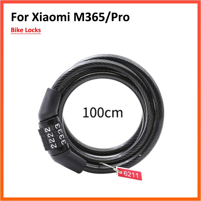 4-Digit Password Bike Combination Lock Bike Cable Lock Tough Security Coded Steel Wiring Bicycle Safety Lock