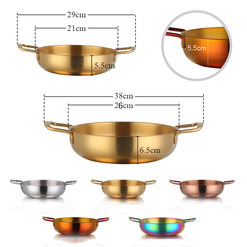 KONCO-Olla de fideos instantáneos de estilo coreano, olla de inducción de Gas de 21/26cm, utensilios de cocina, sartén, olla para Fideos