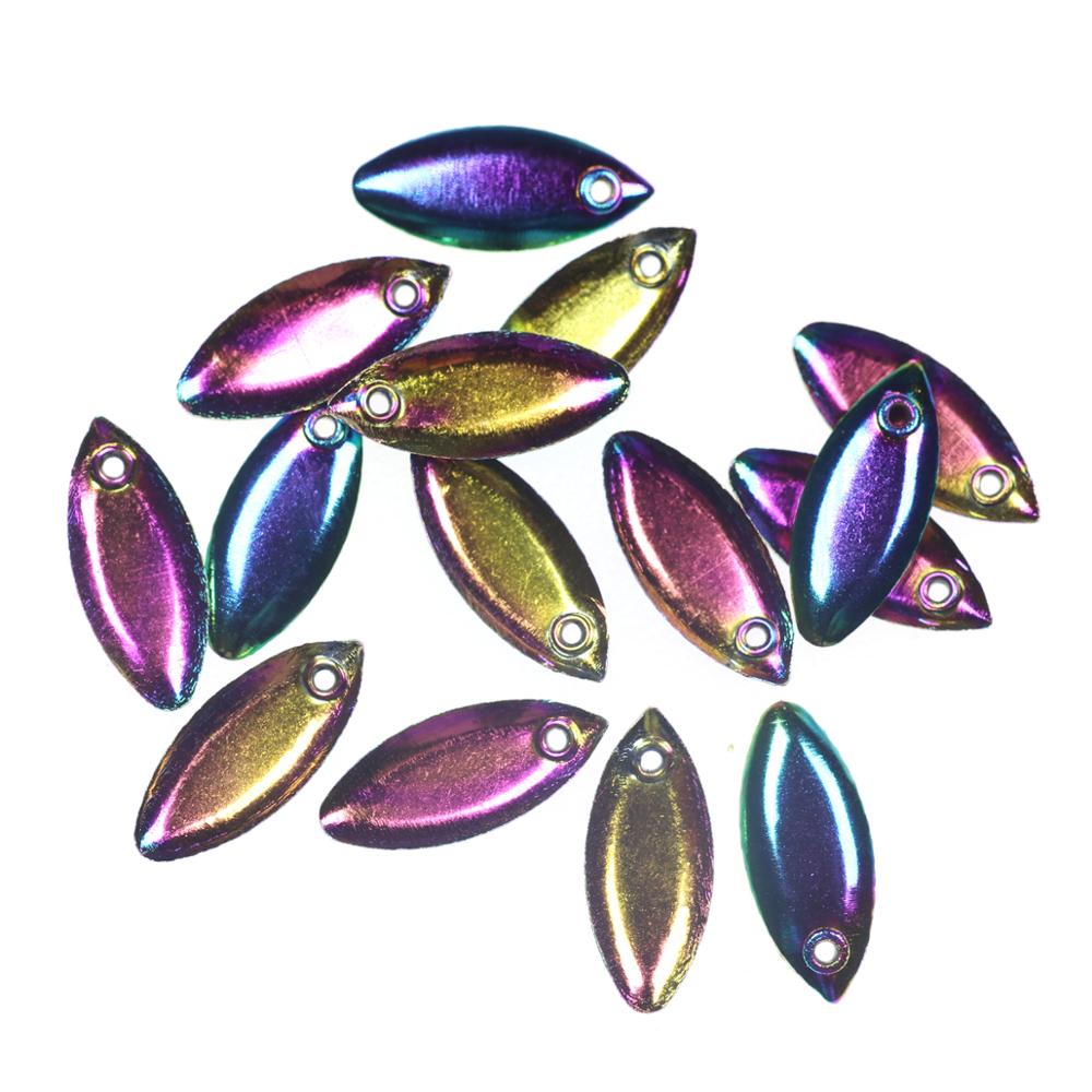 10 unidades de Señuelos de Pesca con cuchillas, señuelo de pesca con mosca, cuchara pequeña, señuelo giratorio, aparejos, hoja giratoria, accesorios de señuelo de trucha DIY