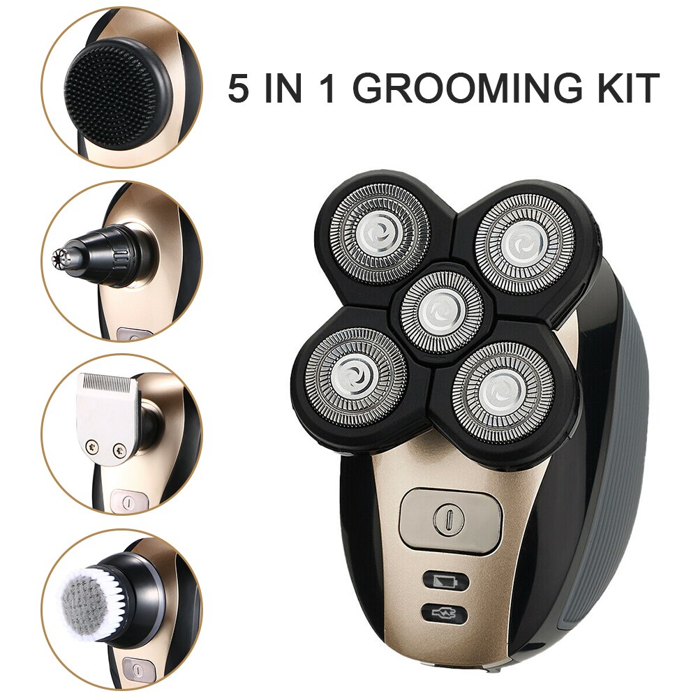 5 In 1 4D Rotary Heren Elektrisch Scheerapparaat Bald Head Scheerapparaat Multifunctionele Scheerapparaat Trimer Voor Mannen Kapper Haar Scheren Haar clipper