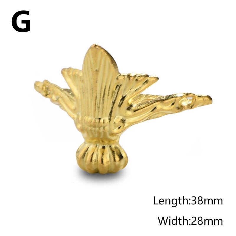 Antique Corner Protector Box Wood Case Decorative Feet Leg Corner Bracket Furniture Hardware Feet Leg Corner: G