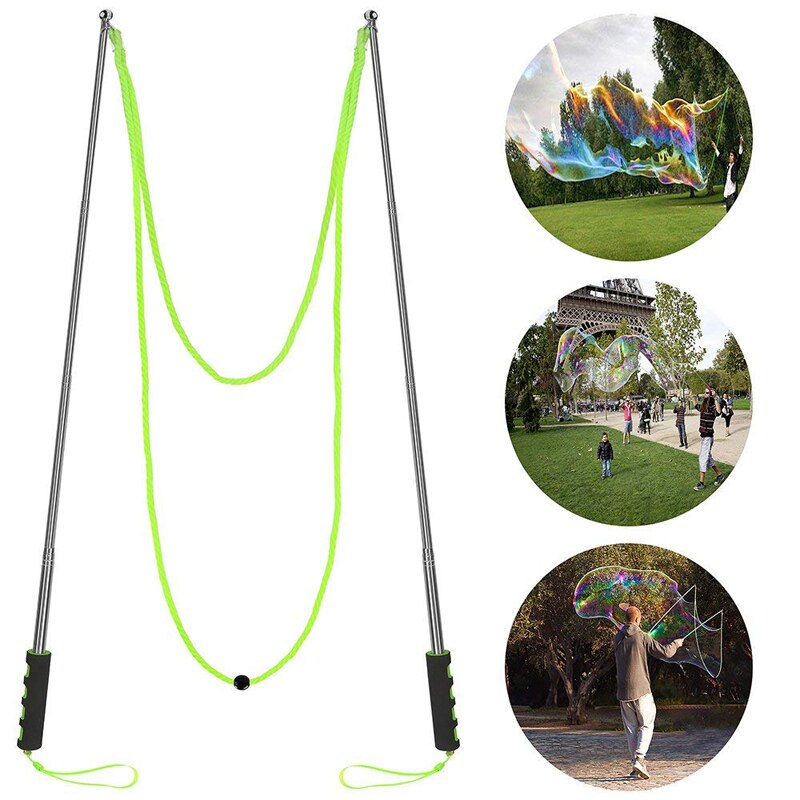 Bubble Gun Toy - 24.5cm Adjustable Long Shape - Non-Toxic PVC - Outdoor Fun for Kids