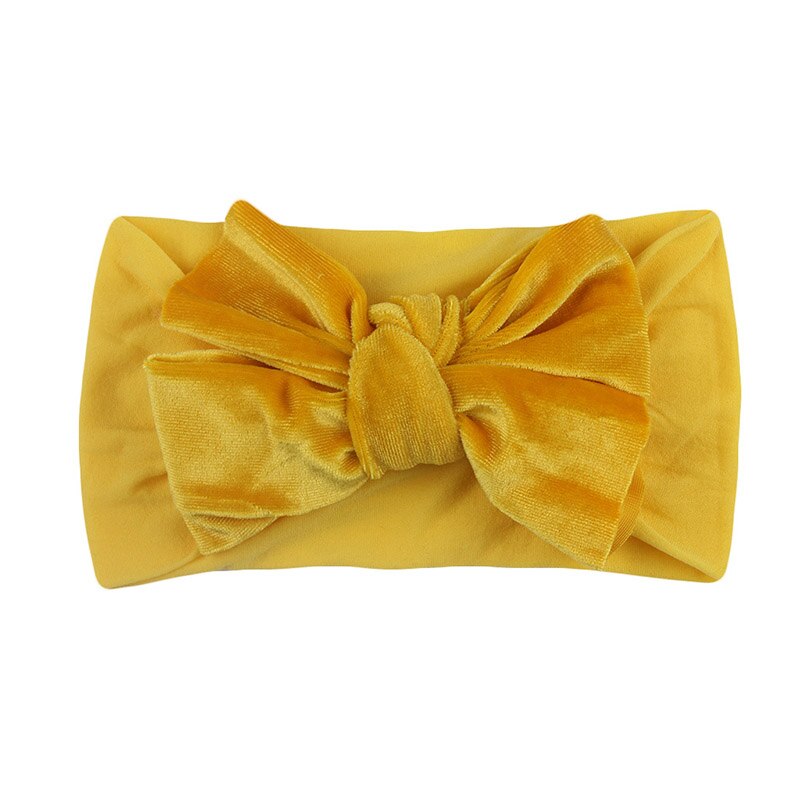 Inverno de pelúcia veludo bebê bandana para meninas arco grande cor sólida elástico hairbands princesa bonito acessórios para o cabelo do bebê coisas
