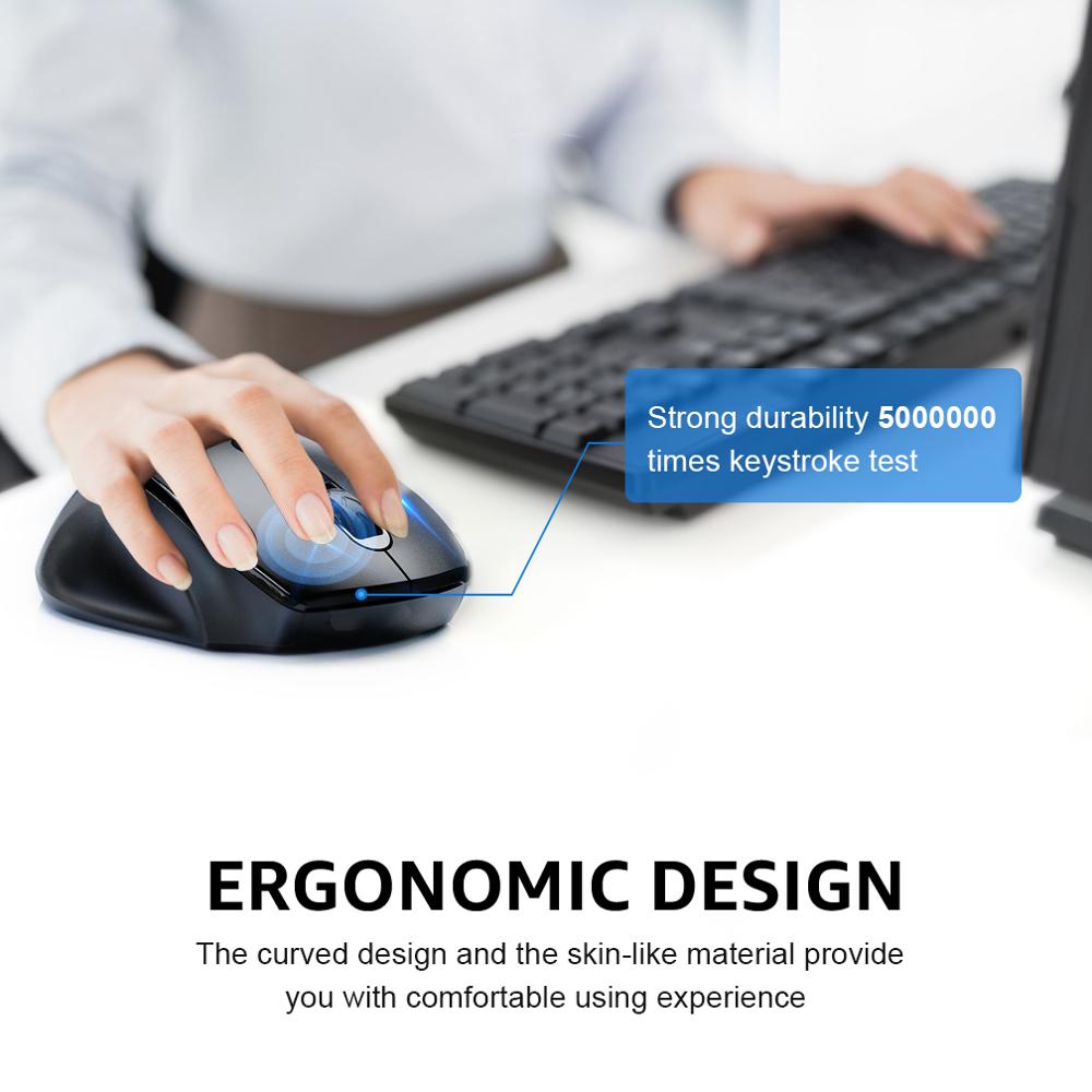 Drahtlose Maus USB Computer Maus Stille Ergonomische Maus 1600 DPI Optische Mause Gamer Geräuschlos Mäuse Wireless Für PC Laptop