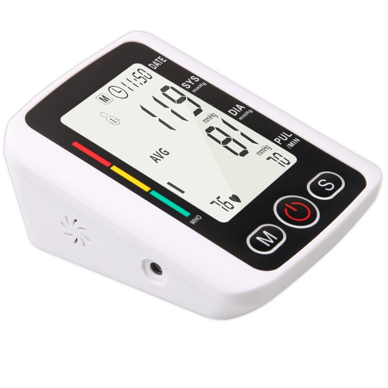 Thuis Bloeddrukmeter Grote Manchet Bovenarm Bloeddrukmeters Automatische Digitale Lcd Medische Bp Hartslagmeter Meter