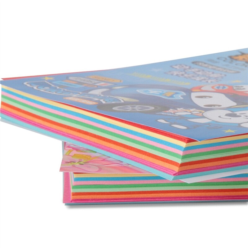 100 feuilles/sac charcuterie 6406/6407 papier origami coloré 10x10 couleurs 10x10cm 15x15cm papier couleur enfants papier origami