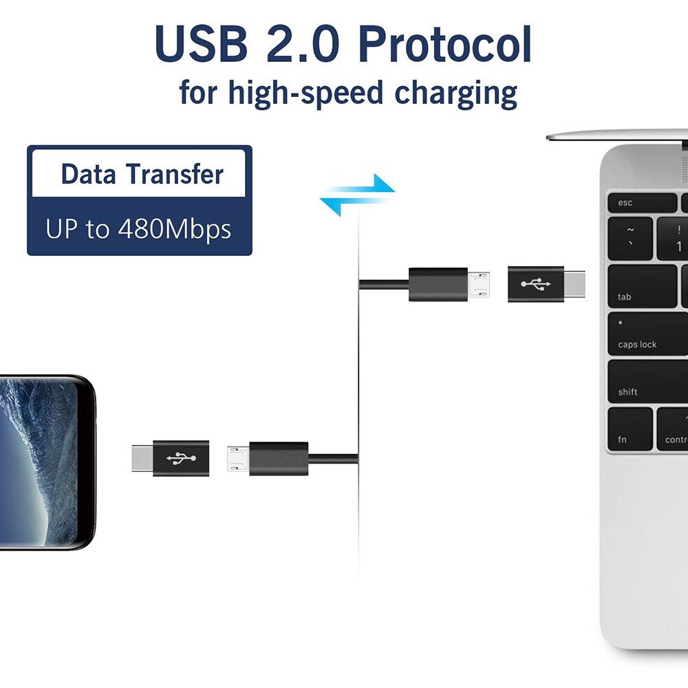 Micro Usb Naar Usb C Adapter Mobiele Telefoon Adapter Microusb Usbc Connector Voor Samsung S10 Xiaomi Huawei Oneplus Adapter Usb type C