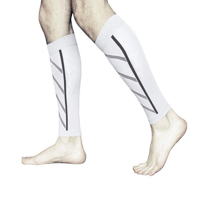1 par lægstøtte gradueret komprimering ben ærme strømper udendørs træning sports sikkerhed  mu8669: Hvid