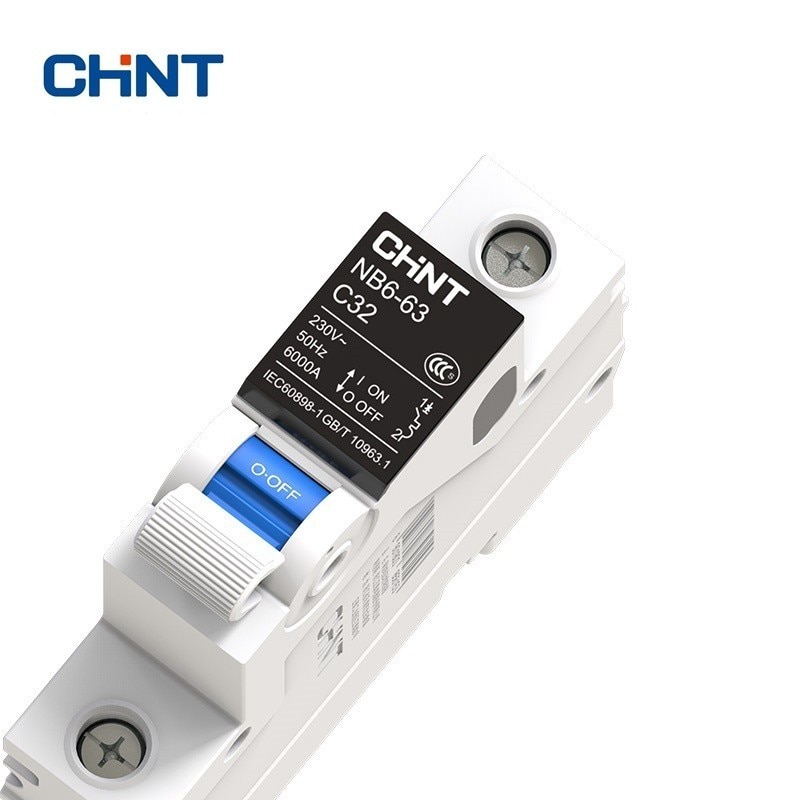 CHINT Miniature Circuit Breaker Overload Protection TaiChi NB6-63 1P Series Household Air Switch 10A 16A 20A 25A 32A 40A 50A 63A