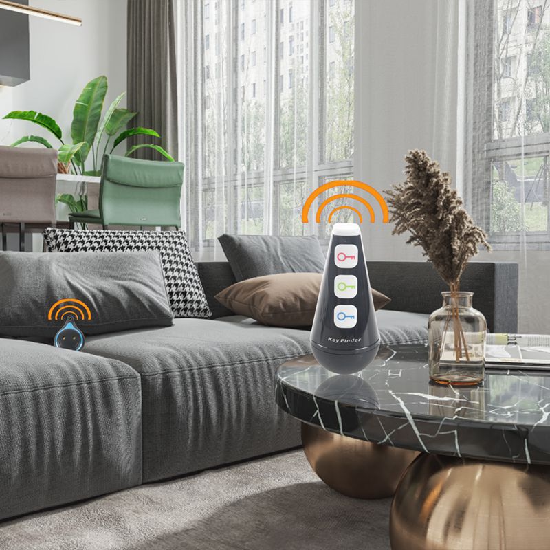 Wireless RF Key Finder Locator with LED Flashlight, Christmas Gadgets Electronic for Men, Women, Kids, Teens - Black