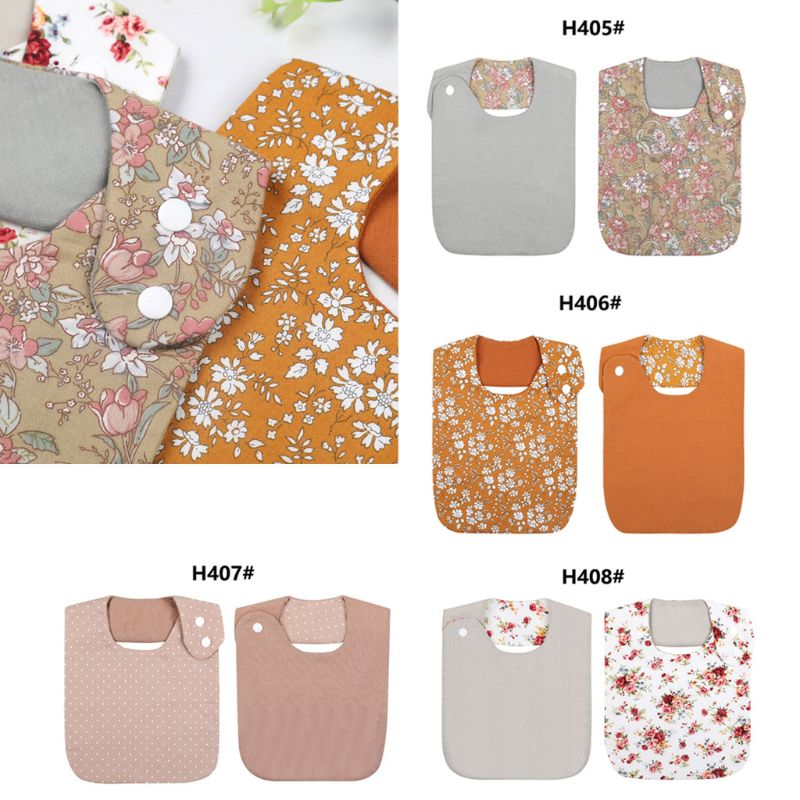 Bavoirs en coton Double face pour bébés, imprimé Floral, Vintage, Bandana, tablier d'alimentation, serviette de salive pour garçons et filles