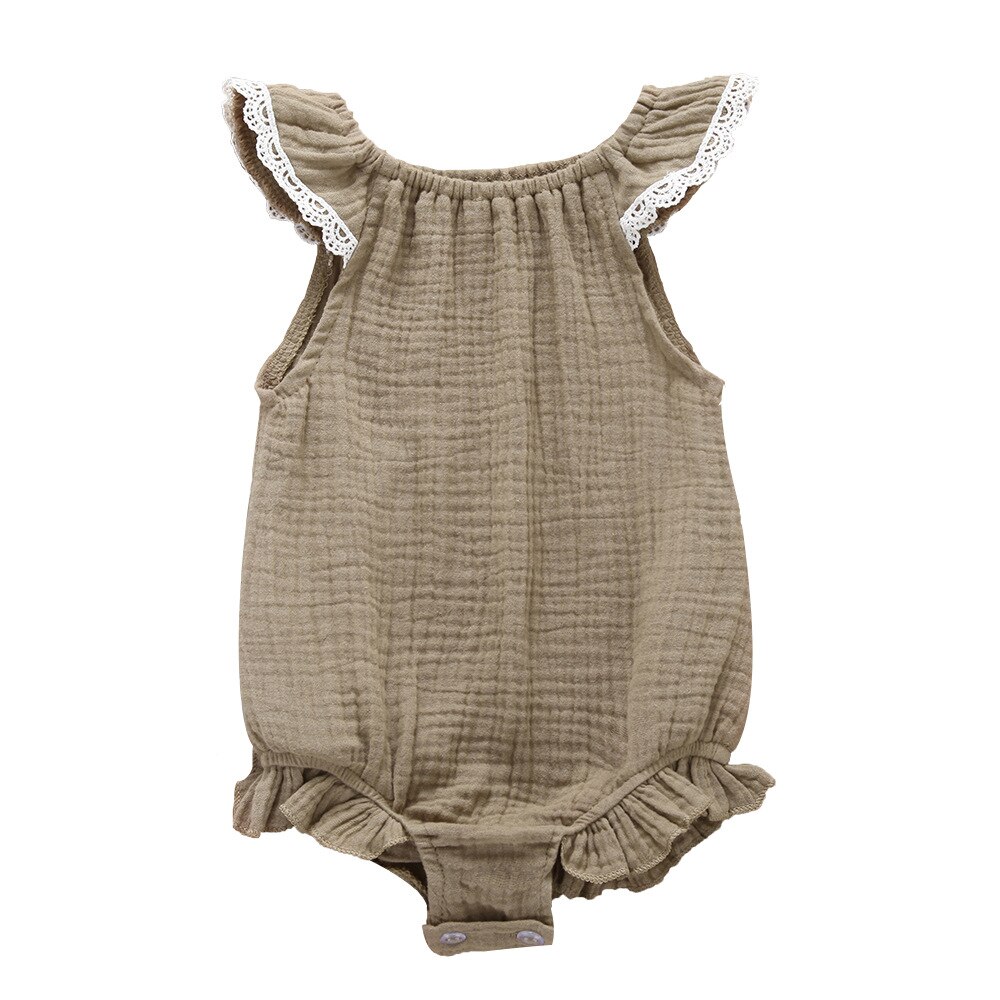 Mono de verano sin mangas para recién nacidos, peleles de algodón para bebés, de una sola pieza, ropa para bebés: Gray / 24 meses