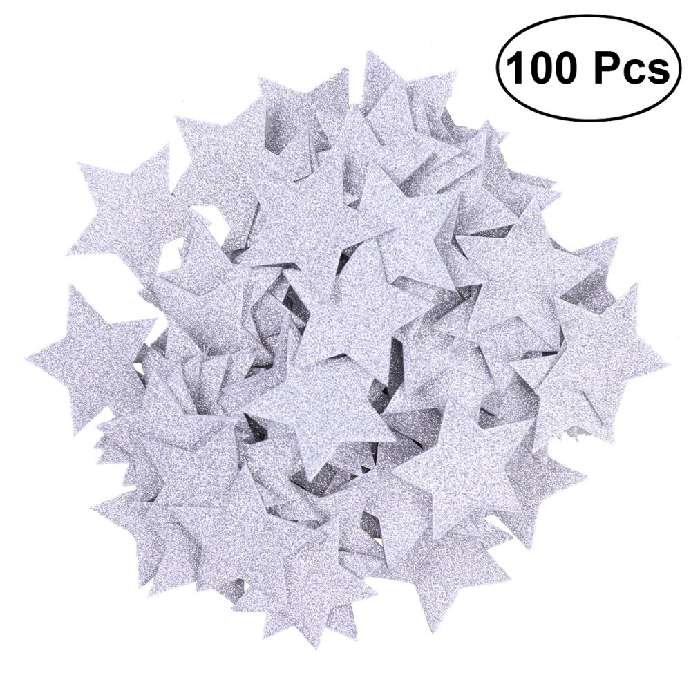 100pcs Confetti Useful Glitter Confetti Silver Confetti for Party Home Bedroom: Silver 2
