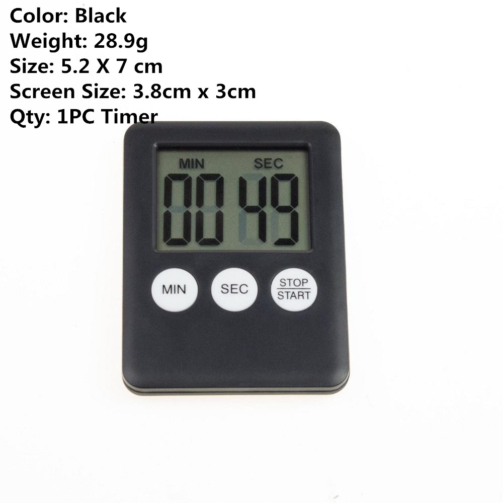 Keuken Digitale Lcd Timer Stop Watch Koken Countdown Klok Alarm Sets Tijd Voor Koken Middagpauze Studie Kappers: 4