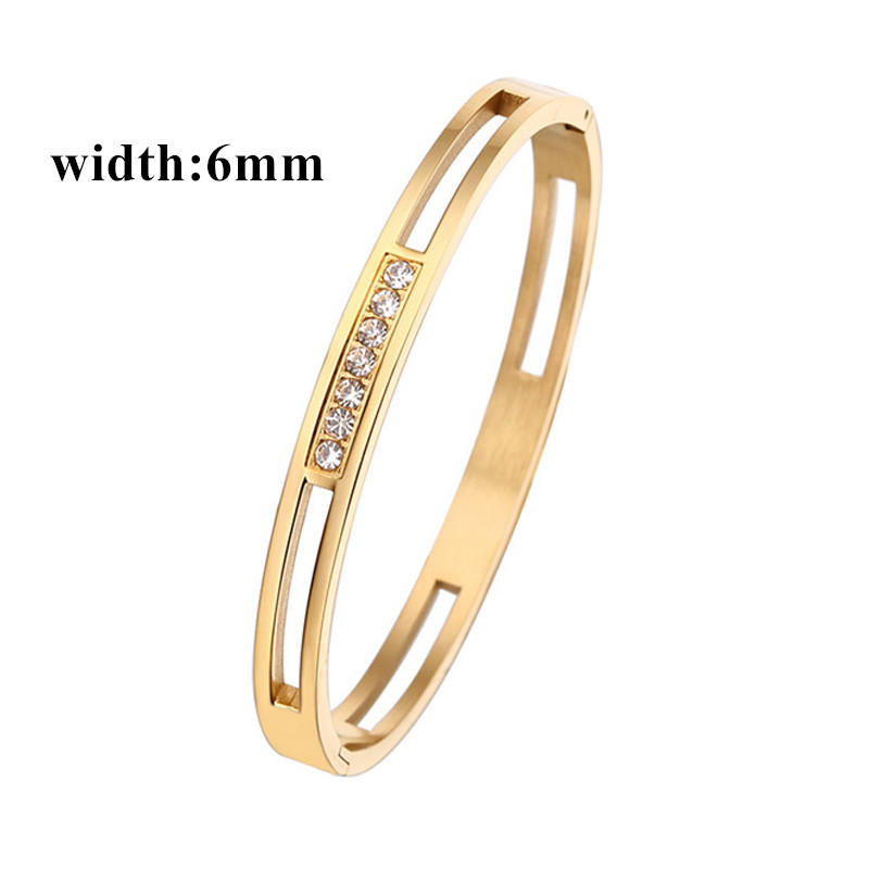 Charm Bracelet - Stainless Steel - 4/6/8mm Width - Hollow Round Design - Adjustable Hook Clasp: 5
