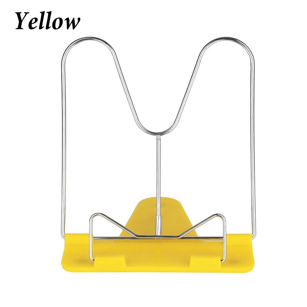 1pc Portable Foldable Reading Adjustable Angle Reading Book Stand Document Holder Bookends Book Organizer: yellow
