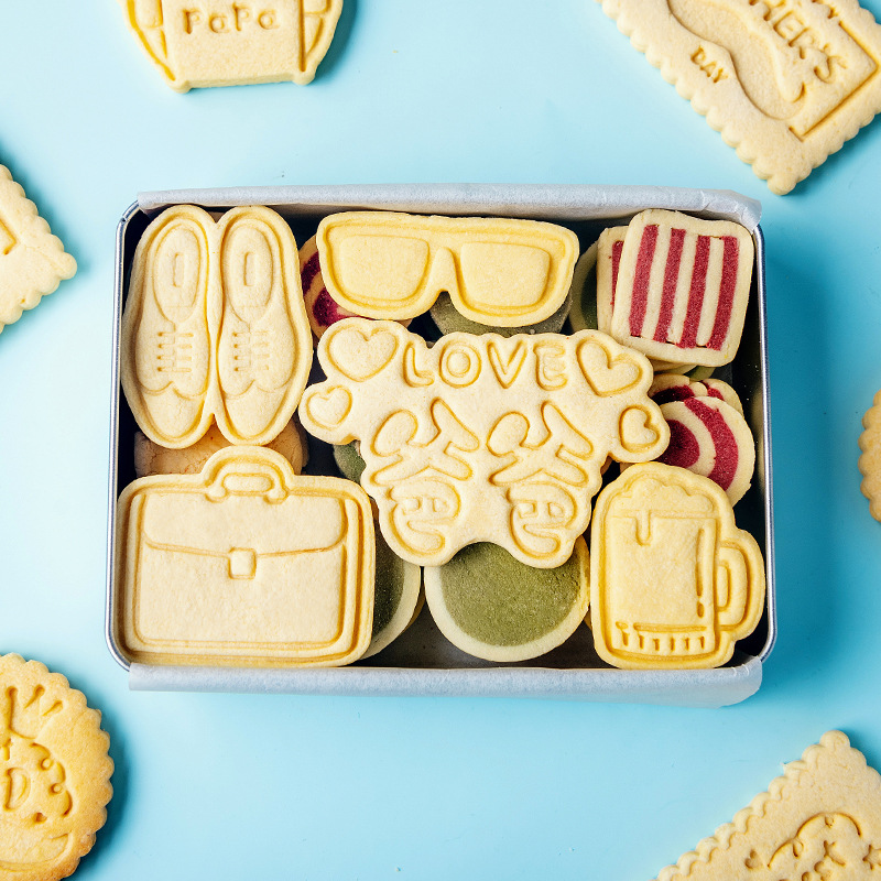 Felice festa del papà stampi per biscotti Papa lettera biscotto fondente glassa biscotti stampi da taglio fai da te papà Festival regali strumenti di cottura