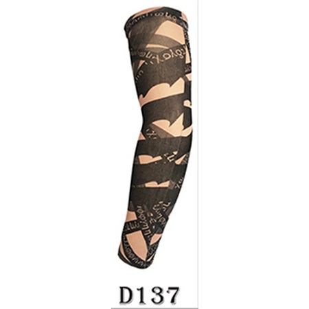 Ismuff unisex sommar utomhus solskydd solskydd skyddskod hög elasticitet andas tatuering tryck arm ärm: D137