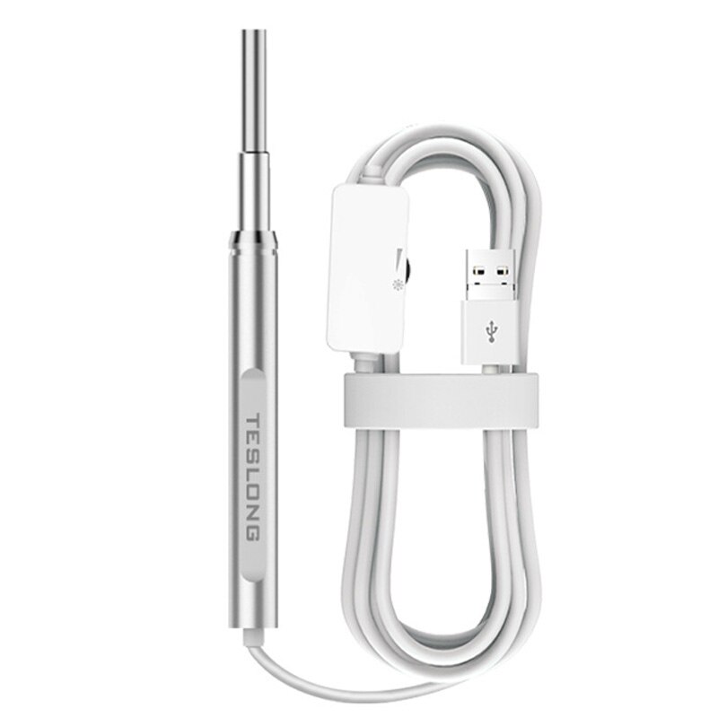 Teslong Oreille Nettoyage D'endoscope 6 Leds USB Visuelle D'oreille Cuillère 4.3mm Caméra pour Android PC Choix D'oreille D'otoscope D'endoscope Outil Santé C: Default Title