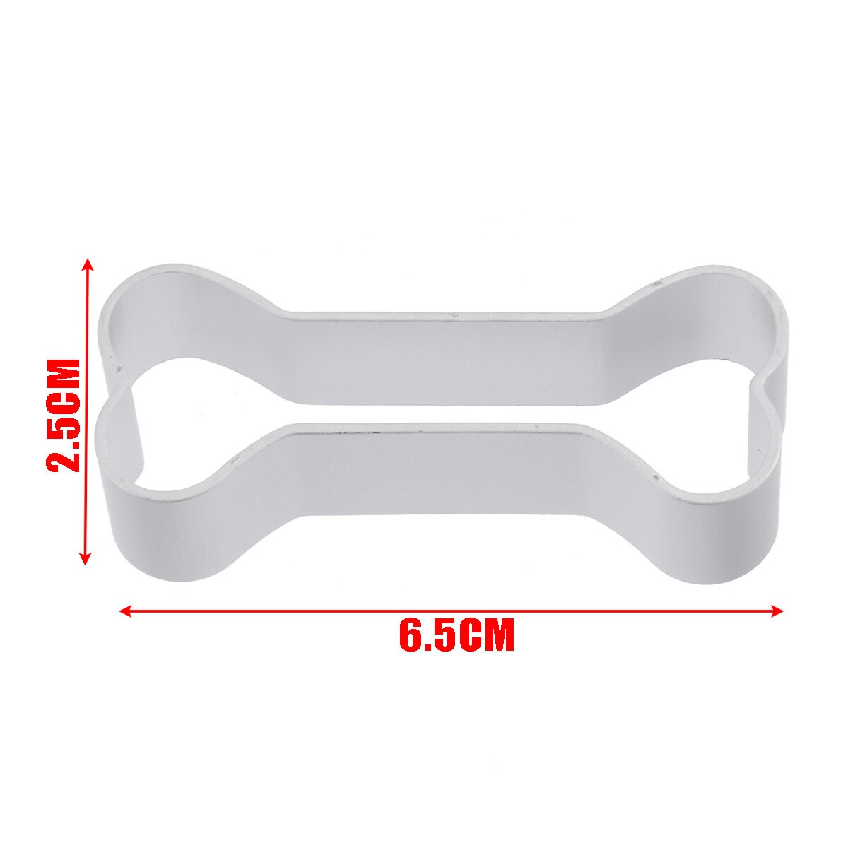 Mayitr-Molde para galletas con forma de hueso de perro 3D, herramienta de corte de acero inoxidable para Fondant, sellos de galletas, herramientas de cocina para hornear 6,5x2,5 cm