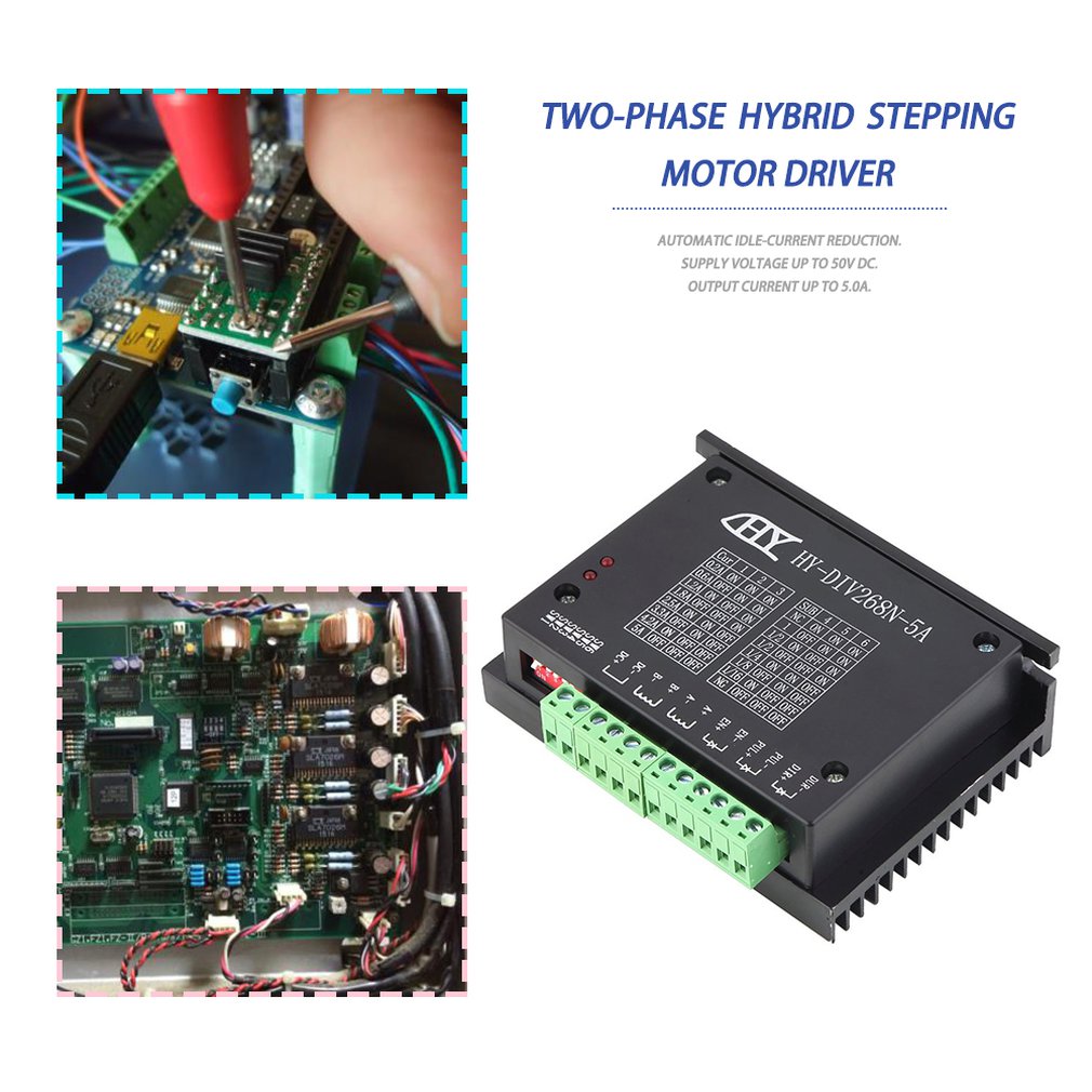 Professionele Enkele As TB6600 0.2-5A Twee Fase Hybride Stappenmotor Driver Controller 50V Dc Voor Cnc