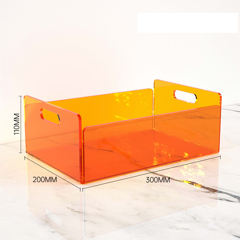 Clear Acrylic Storage Bins for Bathroom Organizer Pantry Storage,Cabinet Organizers Cosmetics Office Stationery Food & Beverage: Red