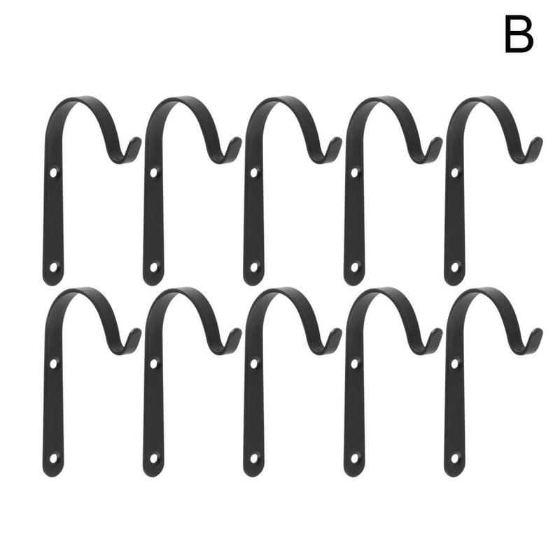 4 / 10pcs Hanging Basket Brackets Metal Strong Outside Price Storage Best Wall Garden Hooks Decoration Wall-Mounted O8J4: B
