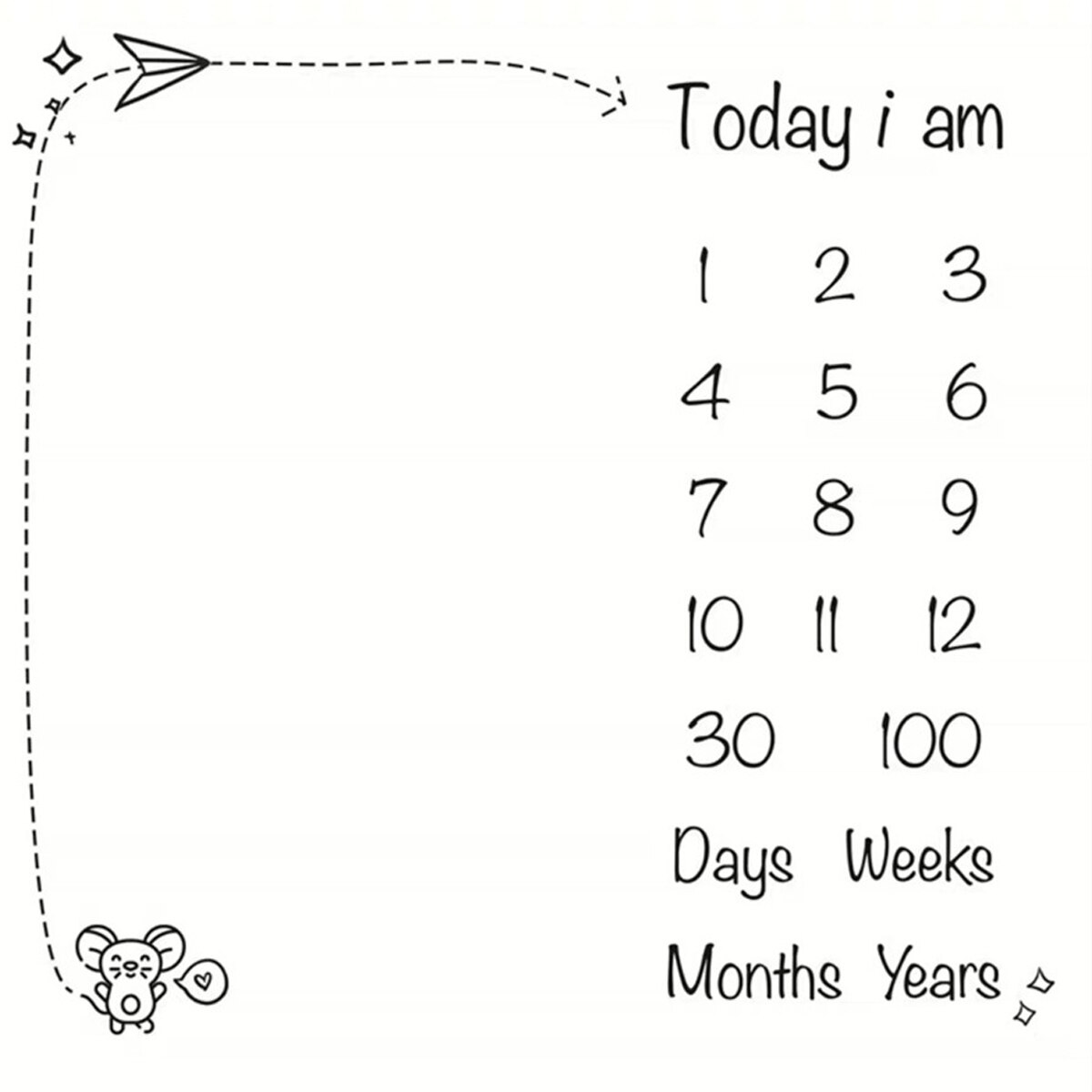 Couverture de photographie pour bébés, accessoire d'arrière-plan, tissu de croissance mensuelle 0-12M, nouveauté: A