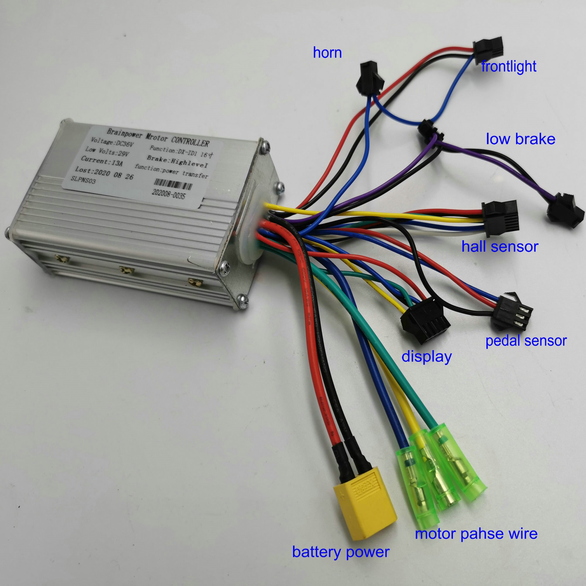 36v250w13A 6Mosfet BLDC contrôleur Mini taille pour CMSF16/CMSF16 PLUS vélo électrique pliant avec batterie au LIthium accessoire de vélo