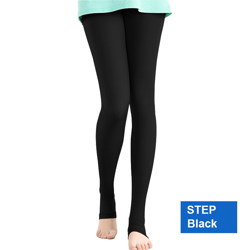 PGM Golf Frauen Elastische Leggings Strumpf Sonnencreme Eis Seide Panty-Schlauch Golf Hosen Ich bin Freien Anti-Uv Dünne Glatte Lange Bein socken: Schritt Schwarz / L(Pro 60-75kg)