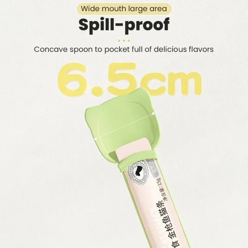 Cat Strip Feeder Spoon Long Handle Lickable Wet Food Feeder for Cats Pet Meat Mud Food Squeeze Dispense Spoon Pet Supplie