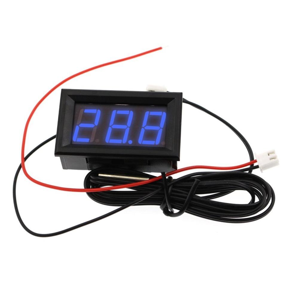 12V LED Anzeige Digital Temperatur Meter -50 °C ~ + 110 °C Auto Thermom: Blau