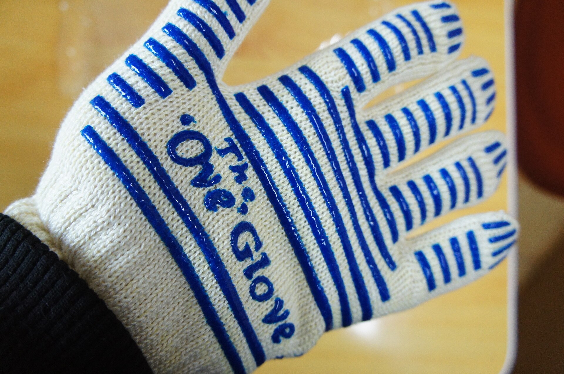 Ove handske skridsikker isoleringshandsker ovn handske høj temperatur handsker mikrobølgeovn Grandado