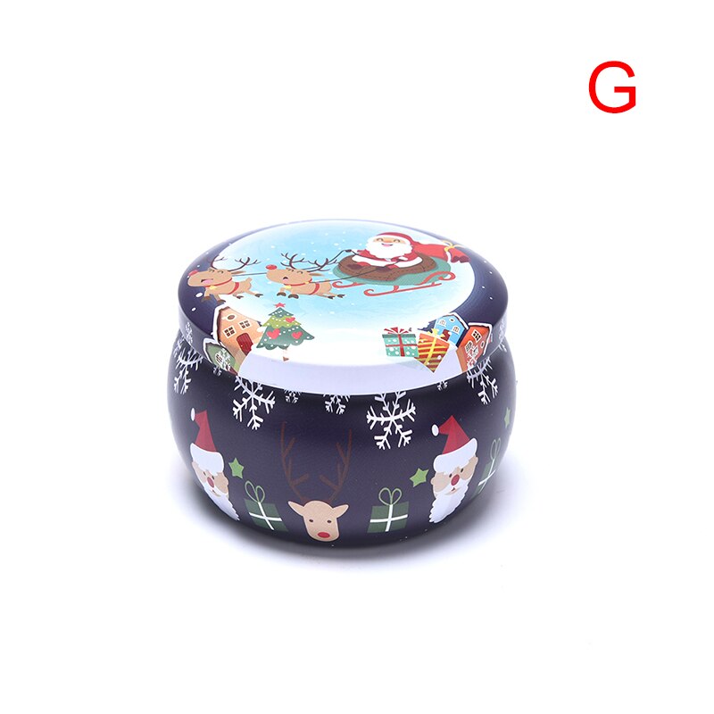 Botes de lata fabricación de velas para Navidad, recipientes para decoraciones navideñas, caja de almacenamiento de , Caja Sellada a prueba de humedad, 1 ud.: G
